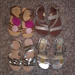 Golden/brown sandals lot